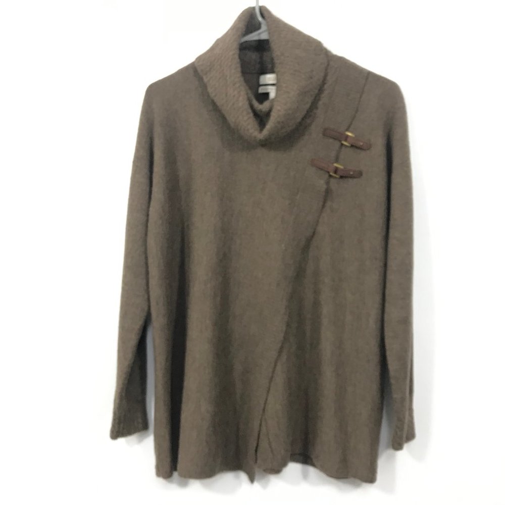 Ellen Tracy 100% Merino Wool Cowl Neck Sweater M